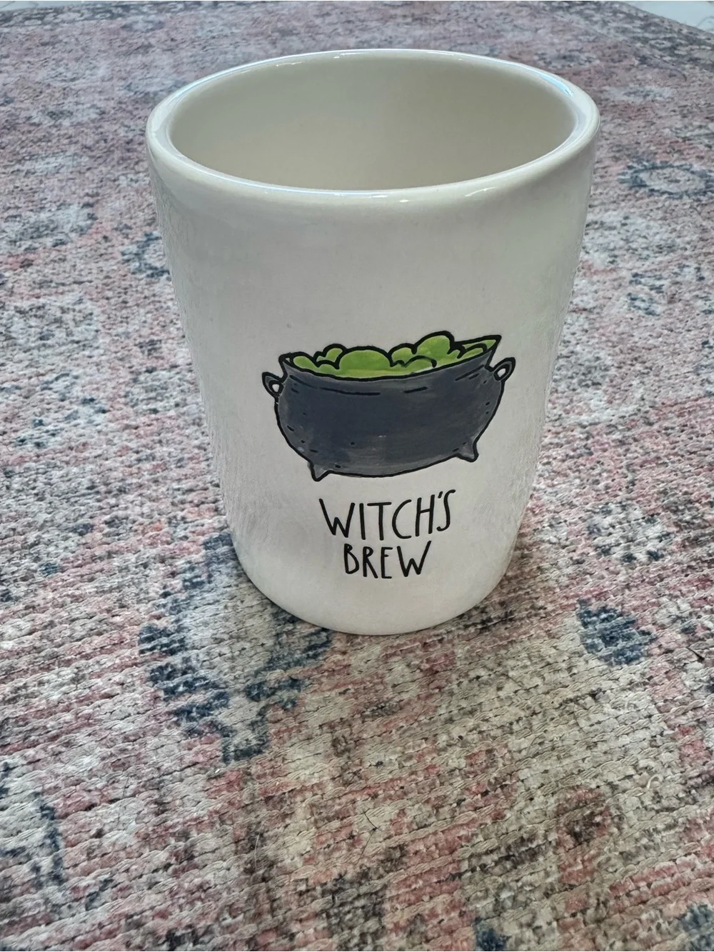 Rae Dunn White Ceramic 'Witch's Brew'